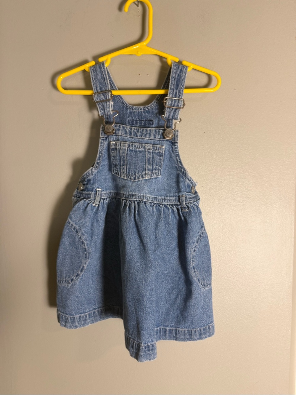 Baby Gap Blue Jeans 18-24M Denim Overall Jumper Dress Vintage